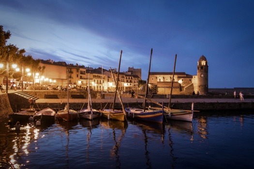 Vieux gréements dans le port de Collioure (66)